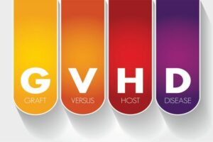 Lotta contro la malattia del trapianto contro lospite mostra il tuo sostegno con questo logo unico, una grafica accattivante e un testo che rappresentano limportanza della ricerca sulla GVHD